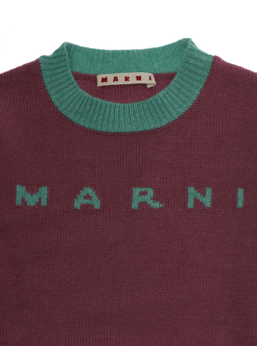 Boys Maroon Logo Sweater 3