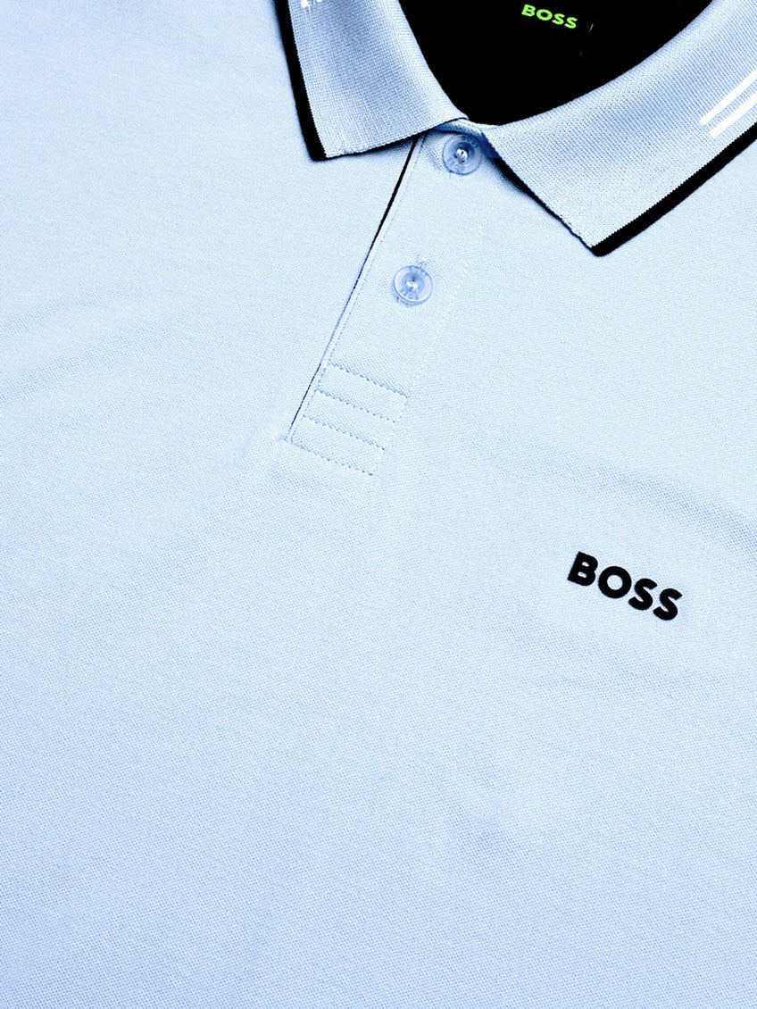 Light Blue Slim Logo Polo 3