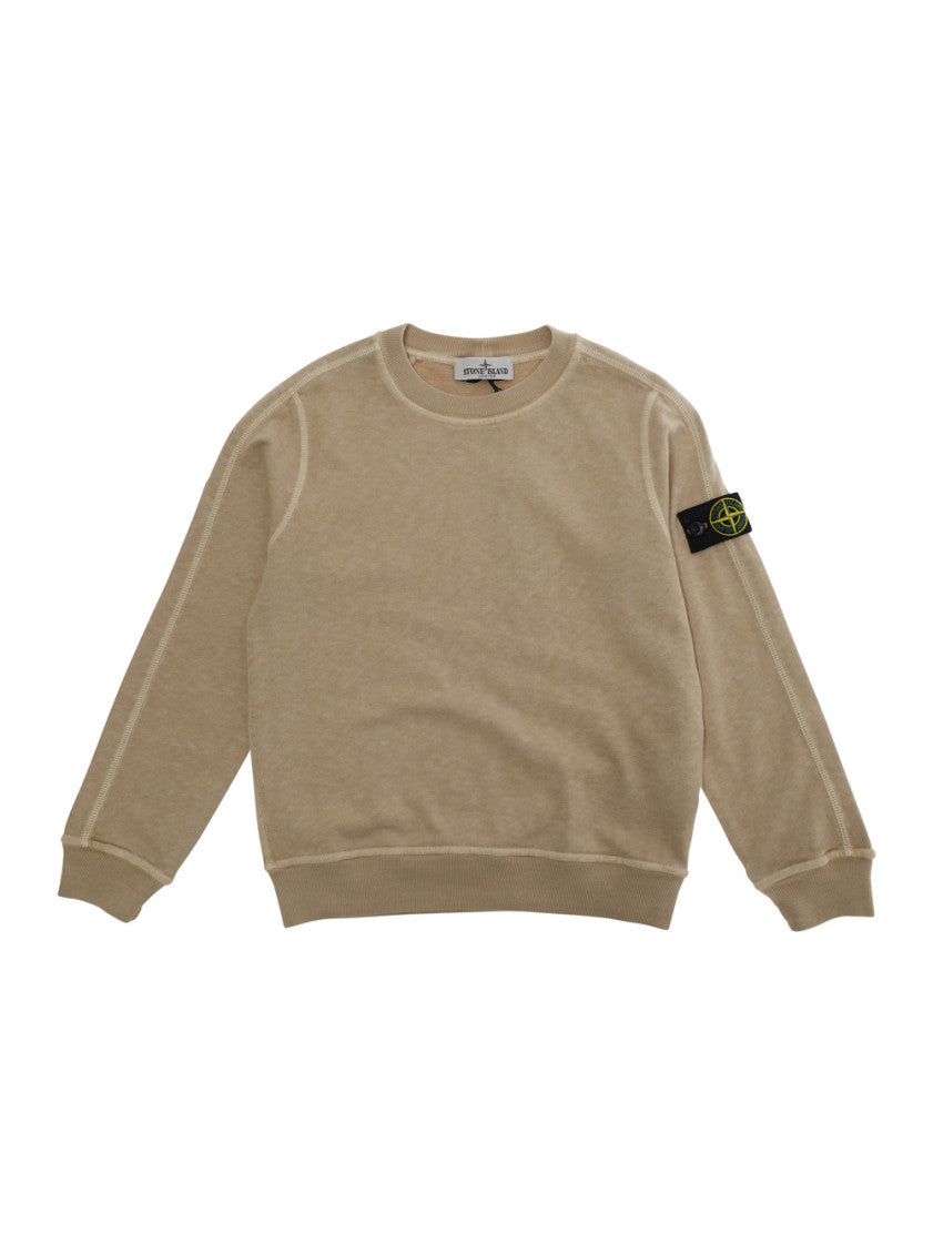Boys Beige Logo Sweatshirt 1