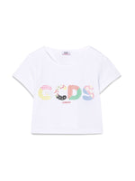 Girls White Graphic T-Shirt 1