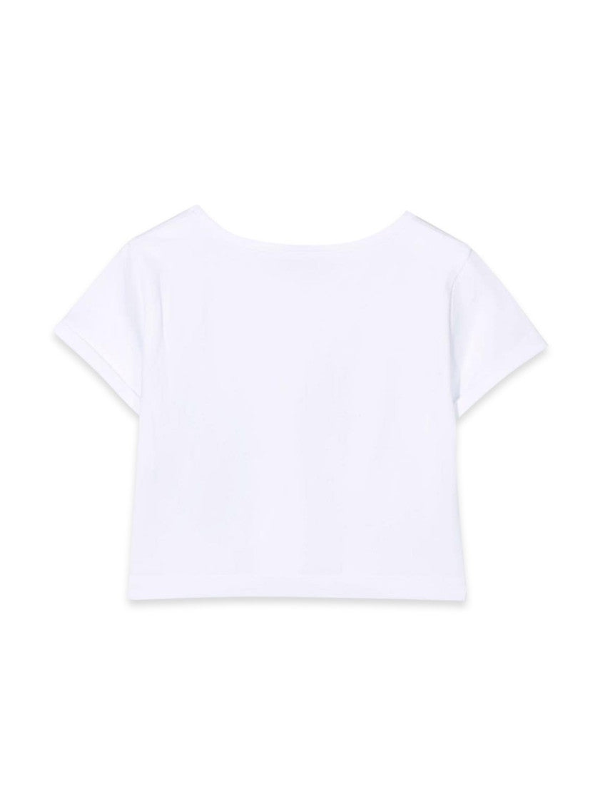 Girls White Graphic T-Shirt 2
