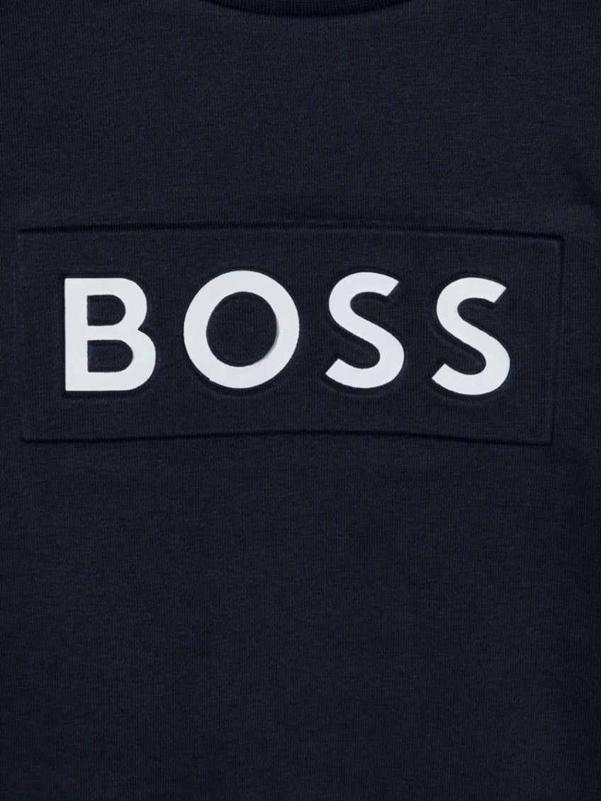 Boys Navy Blue Logo Sweatshirt 3