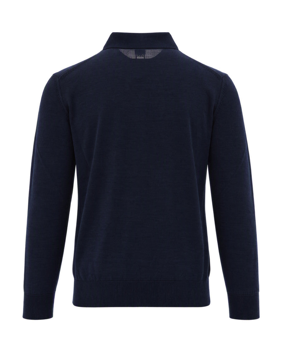 Dark Blue Polo Sweater 2