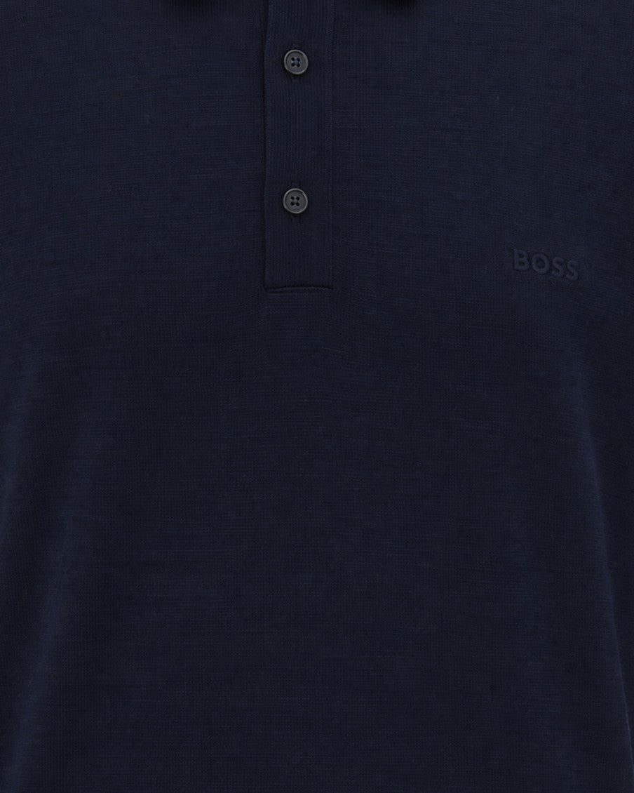 Dark Blue Polo Sweater 3