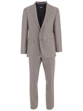 Beige Notched Lapel Suit 1