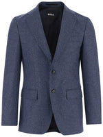 Blue Slim Houndstooth Blazer 1