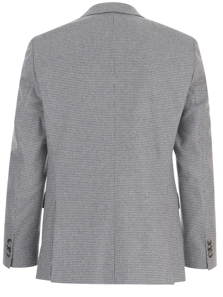 Grey Slim Houndstooth Blazer 2