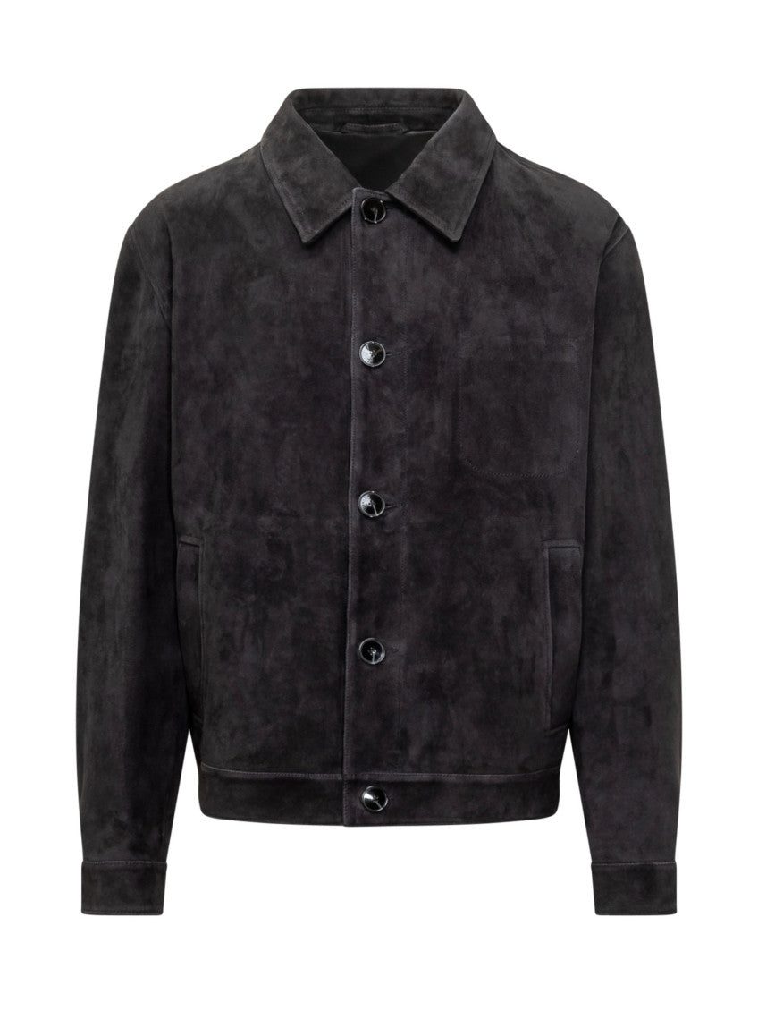 Black Shirt Collar Jacket 1