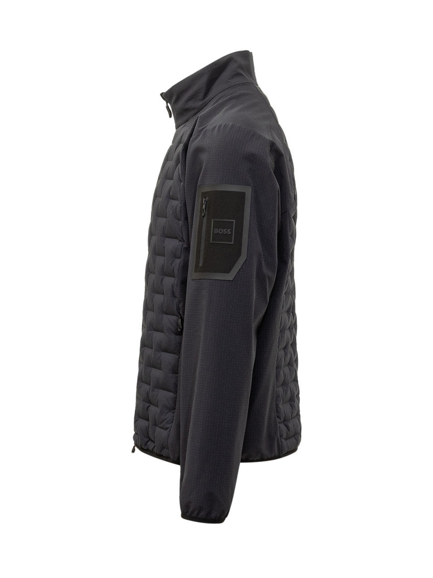 Black Quilted Zipper Jacket 3
