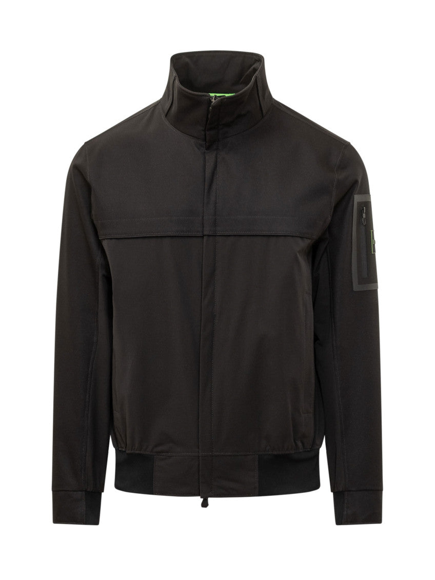 Black Mock Collar Jacket 1