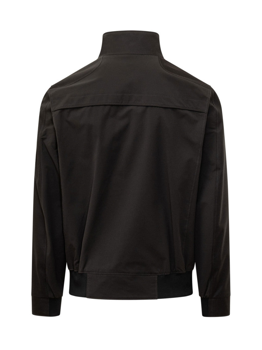Black Mock Collar Jacket 2