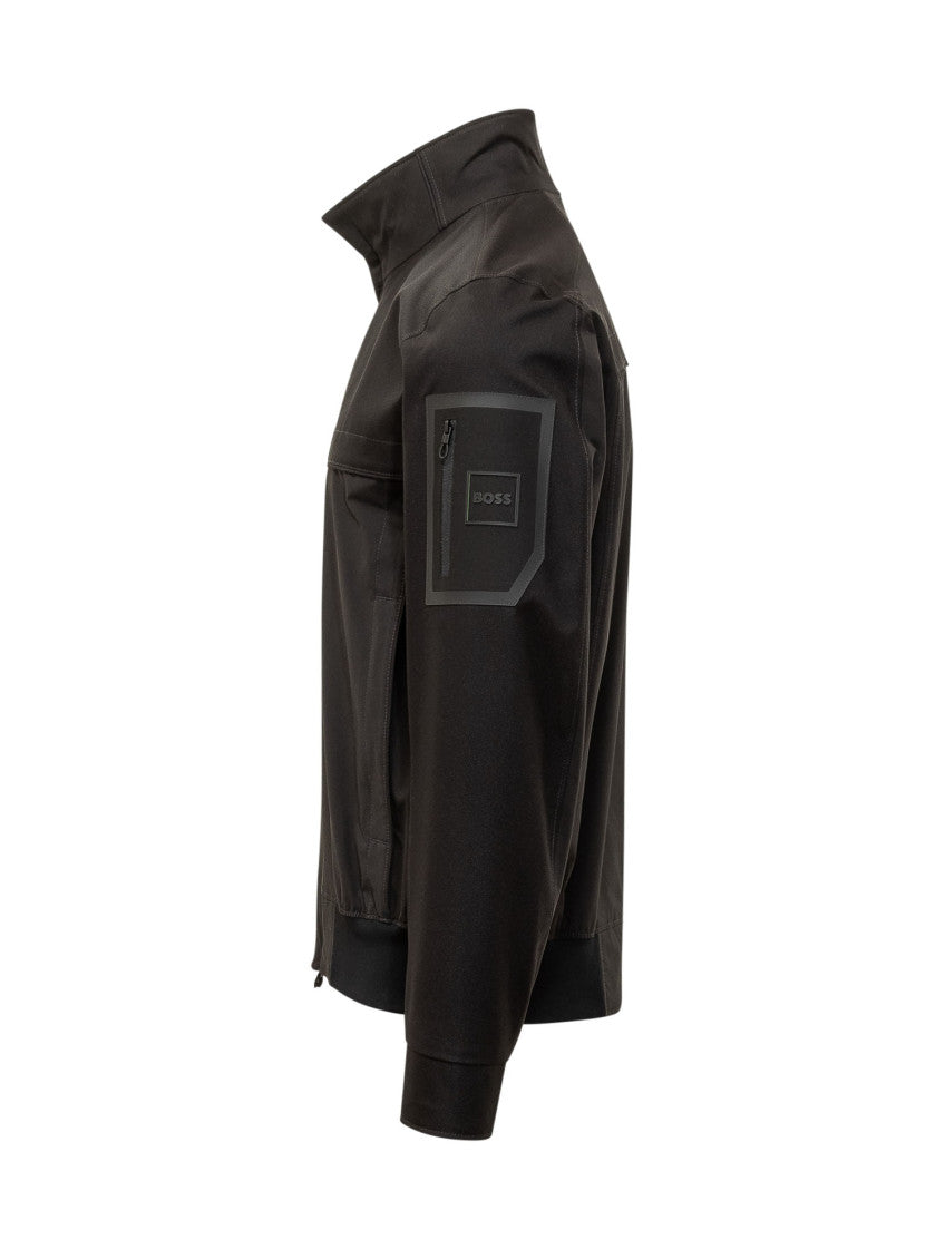 Black Mock Collar Jacket 3