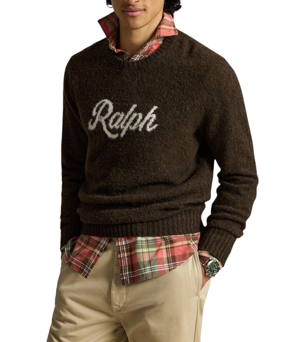 Brown Knitted Logo Sweater 2