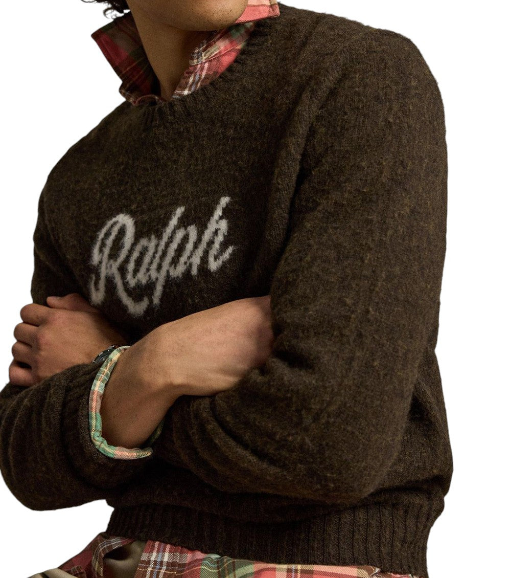 Brown Knitted Logo Sweater 3