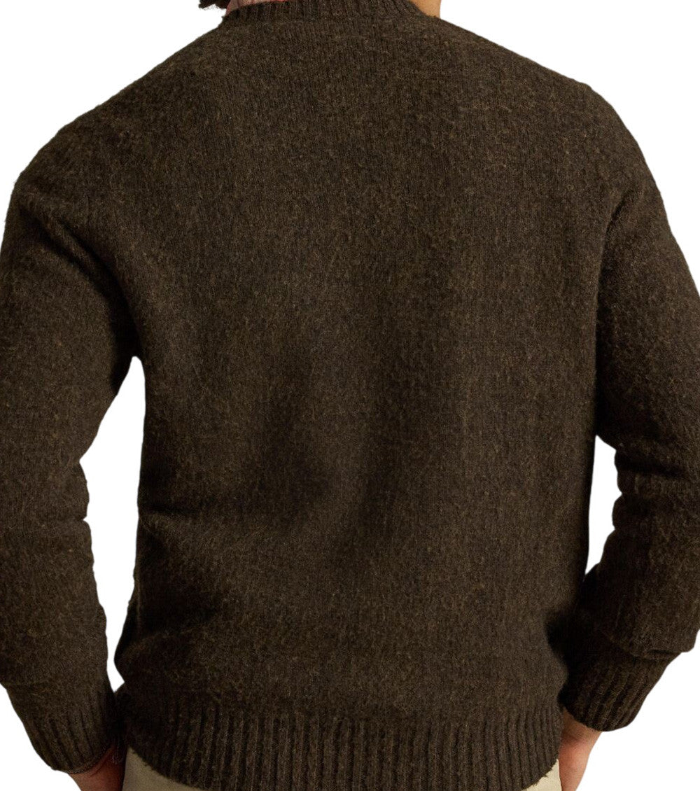 Brown Knitted Logo Sweater 4