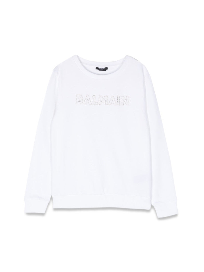 Girls White Logo Sweatshirt 1