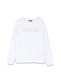 Girls White Logo Sweatshirt 1