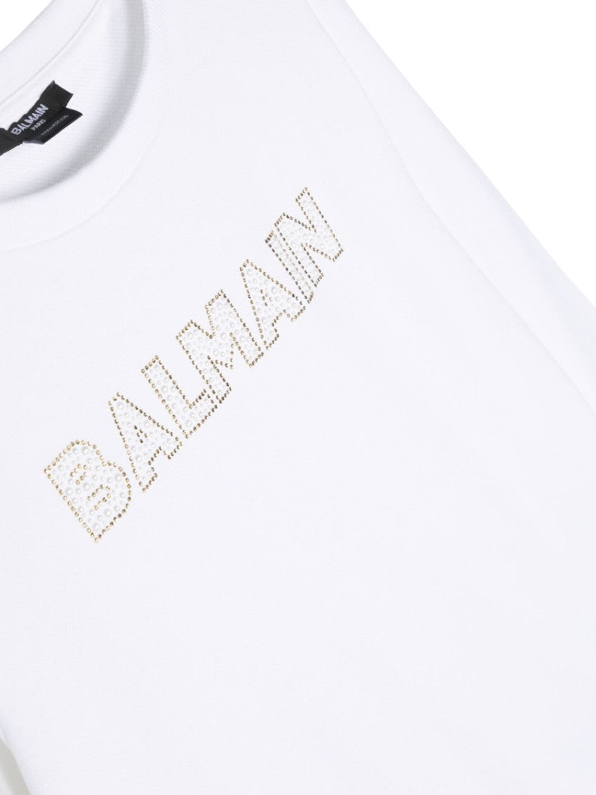 Girls White Logo Sweatshirt 3