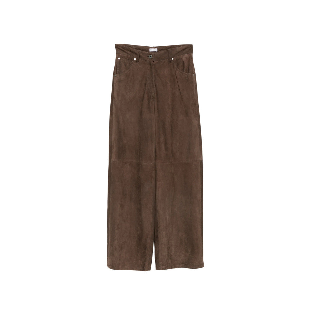 Brown Flat Front Pants 1