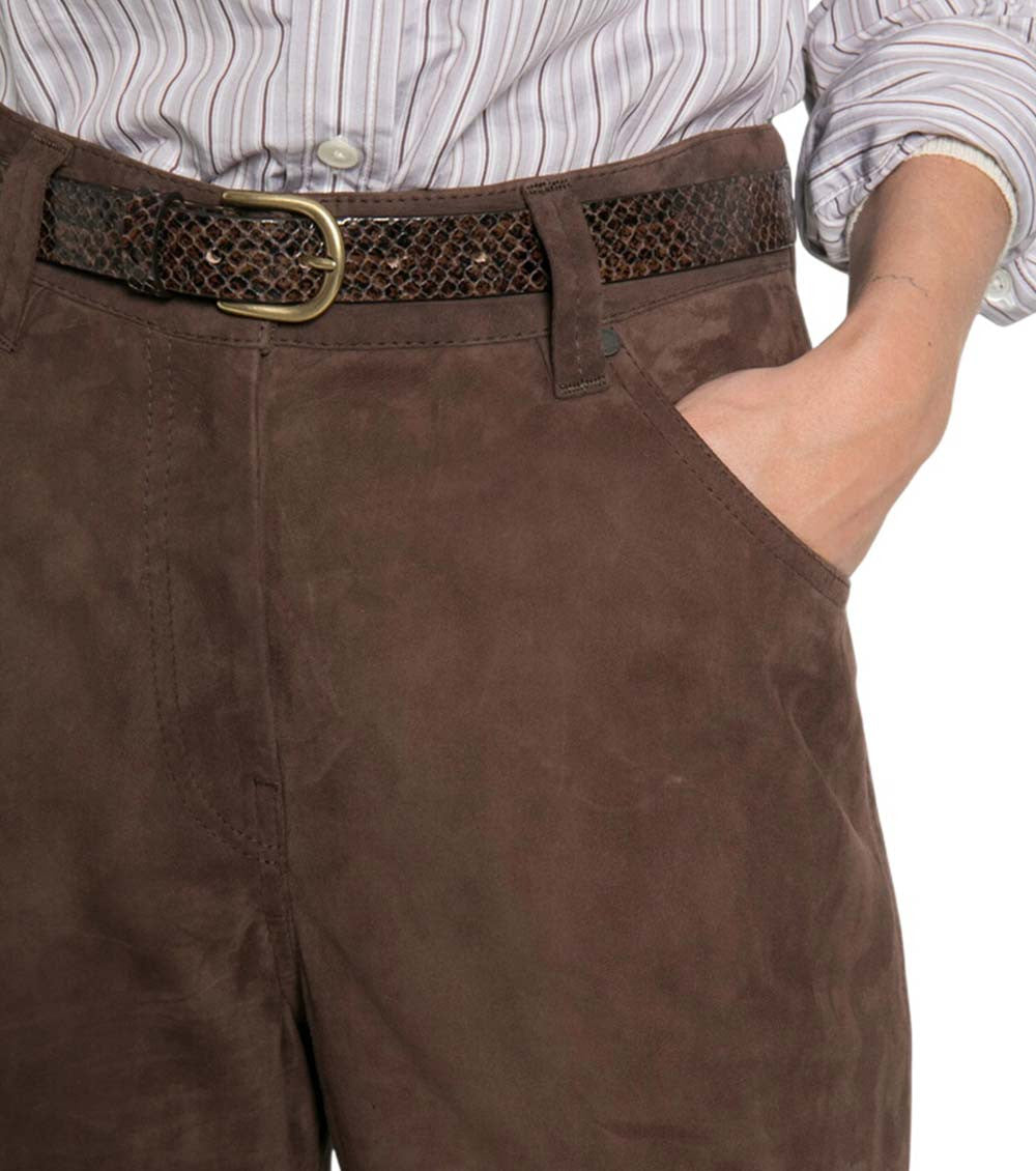 Brown Flat Front Pants 5