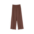 Brown Loose Pleated Pants 1