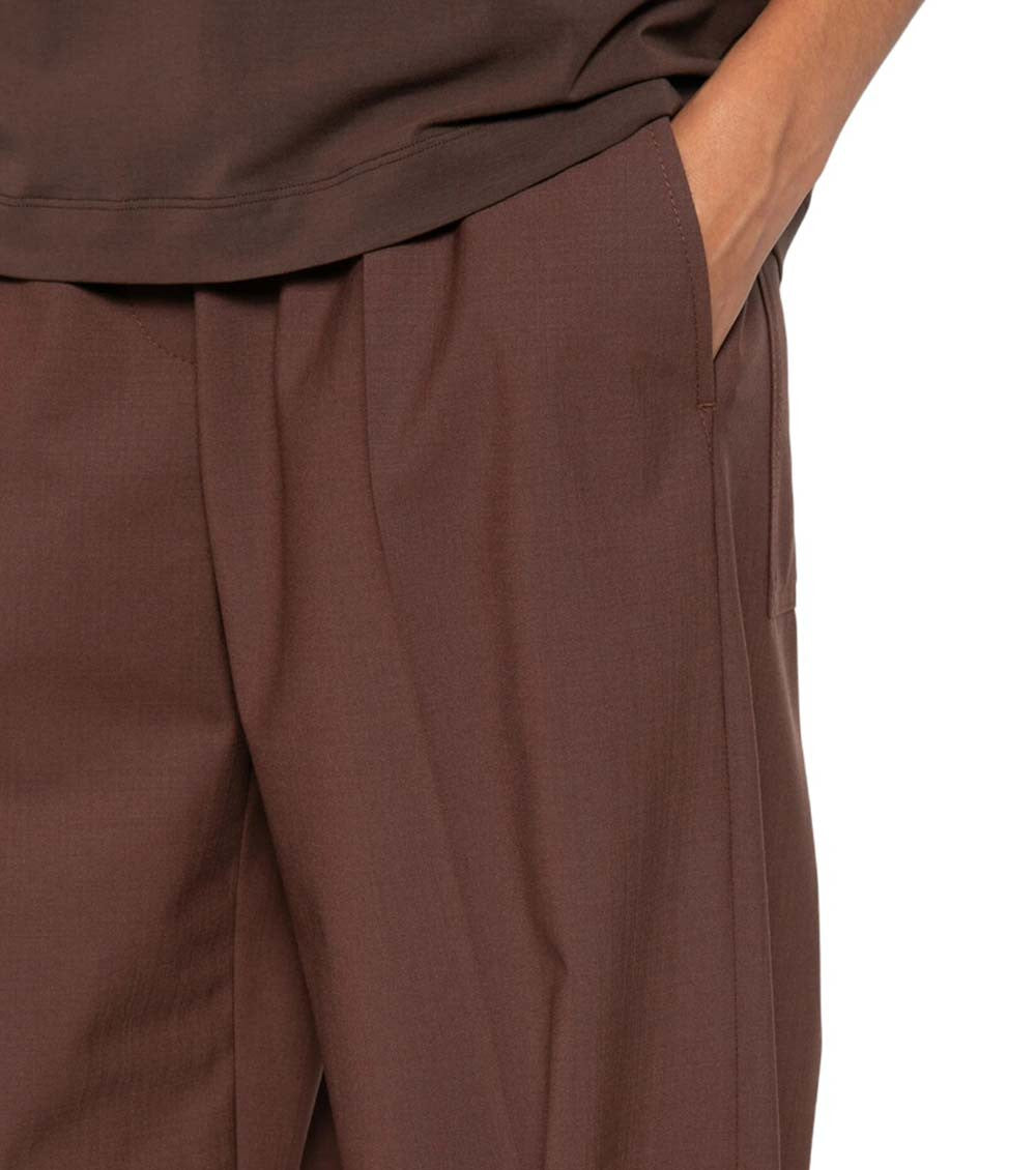Brown Loose Pleated Pants 4