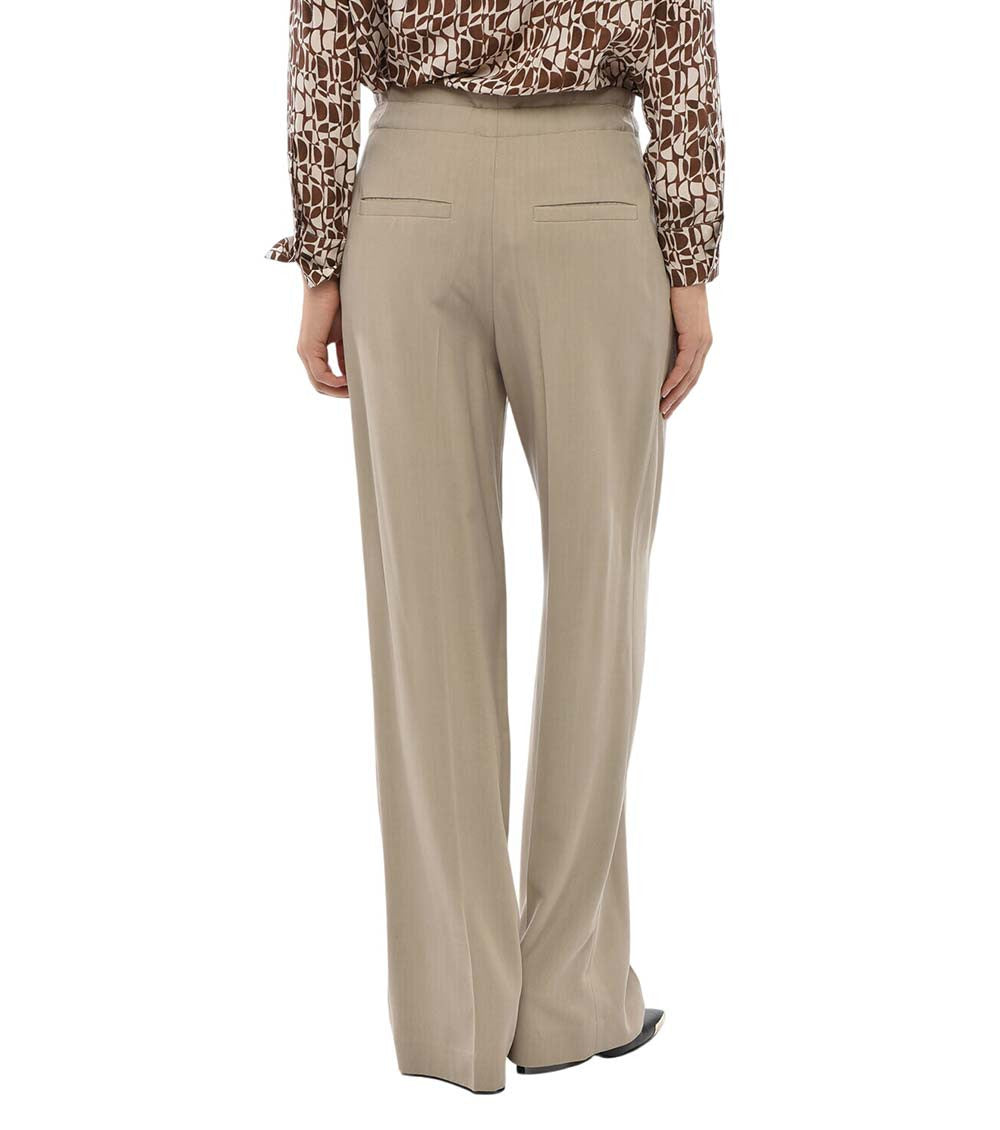 Beige Tailored Pleated Pants 3