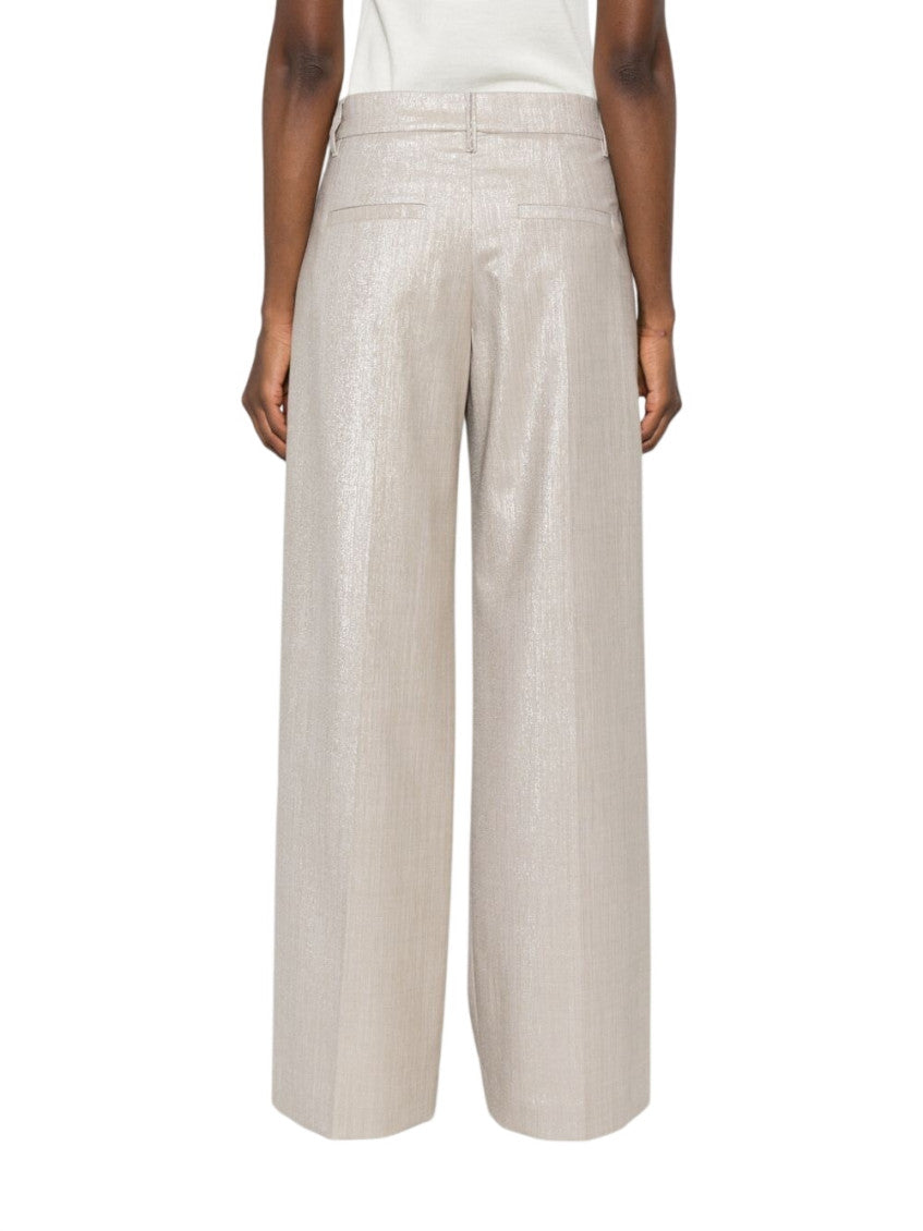 Beige Relaxed Pleated Pant 2