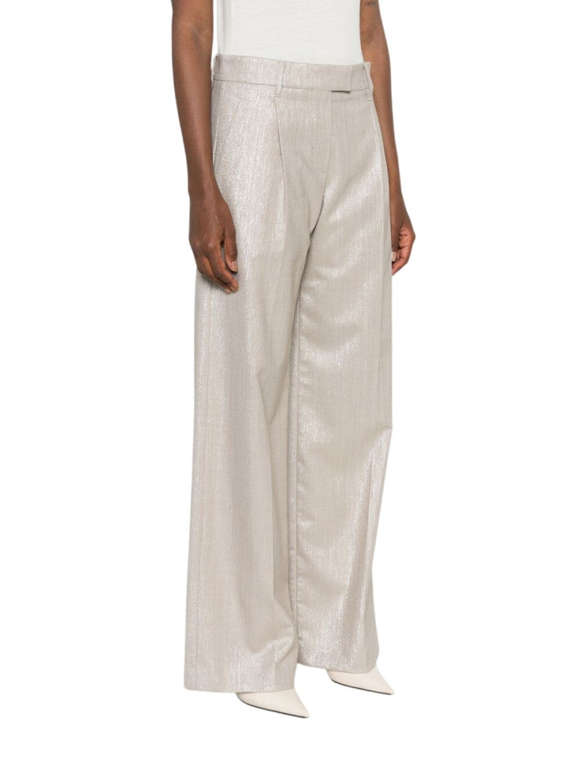 Beige Relaxed Pleated Pant 3