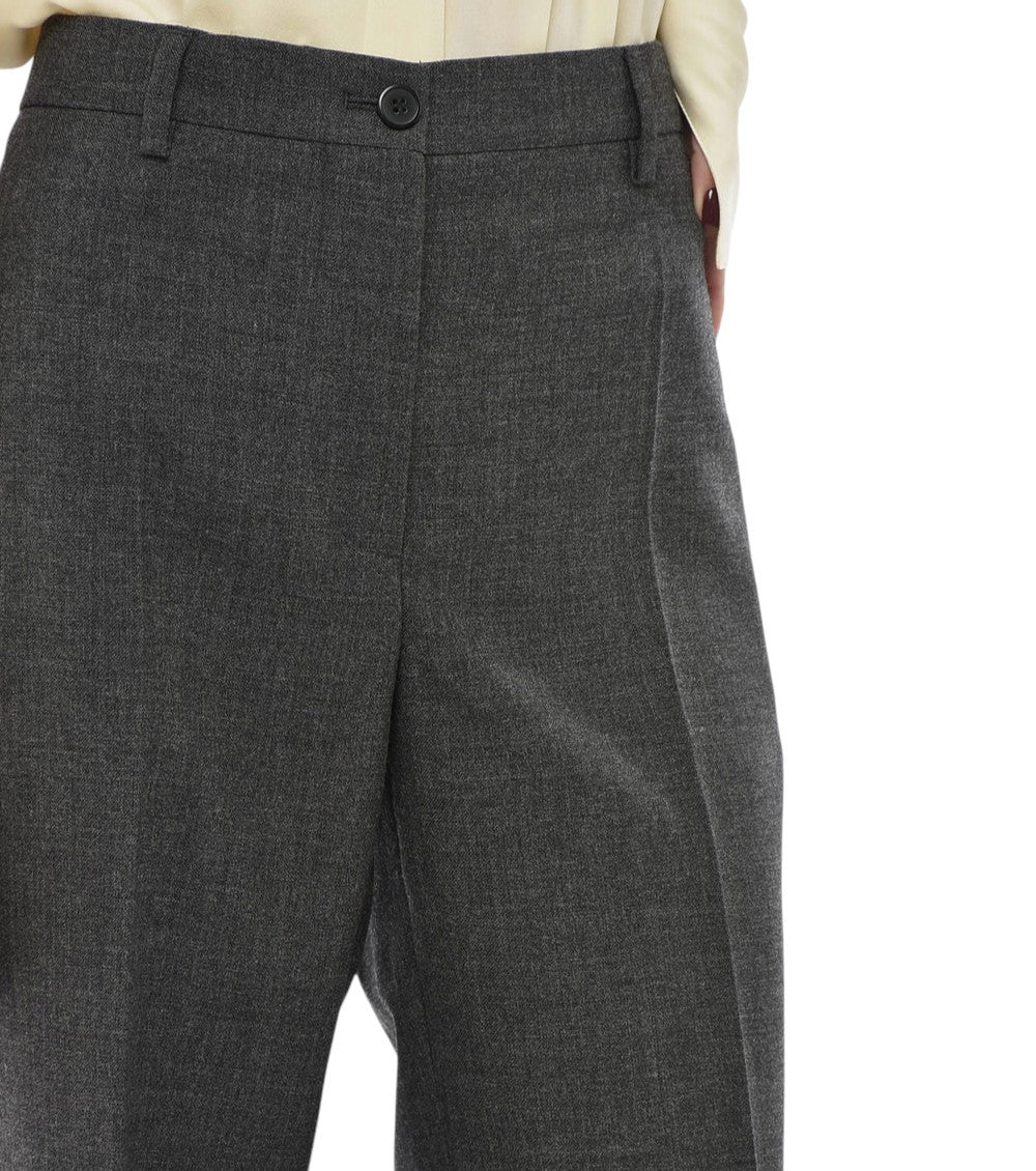 Grey Tailored Pleated Pants 3