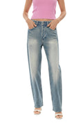 Blue Regular Low Rise Jeans 1