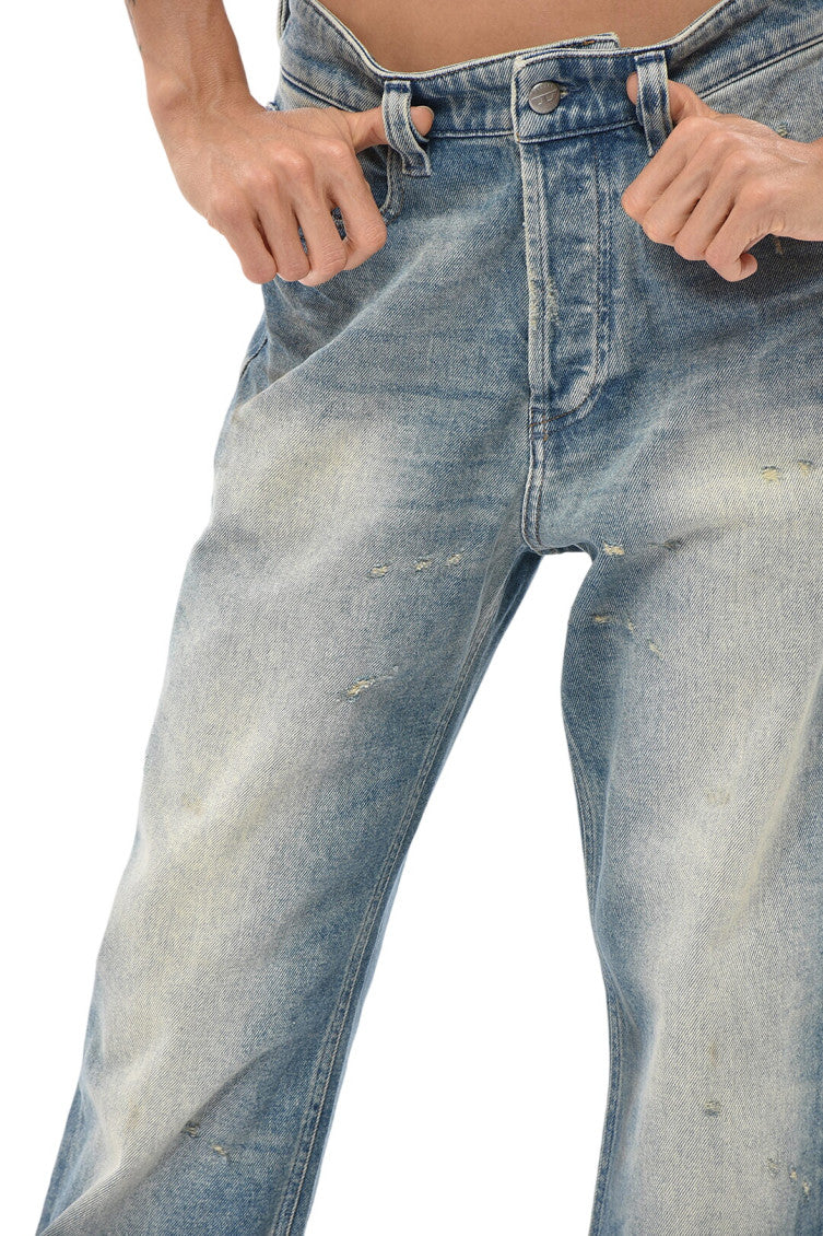 Blue Regular Low Rise Jeans 3