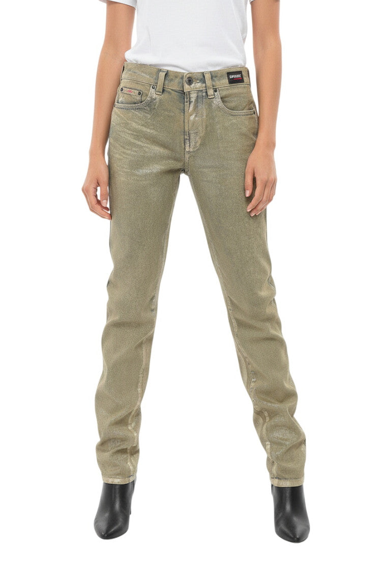 Light Green Slim Jeans 1