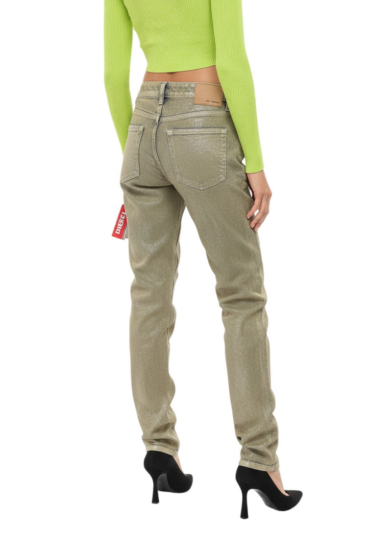 Light Green Slim Jeans 2