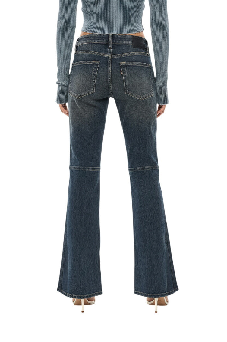 Blue Bootcut Low Rise Jeans 2