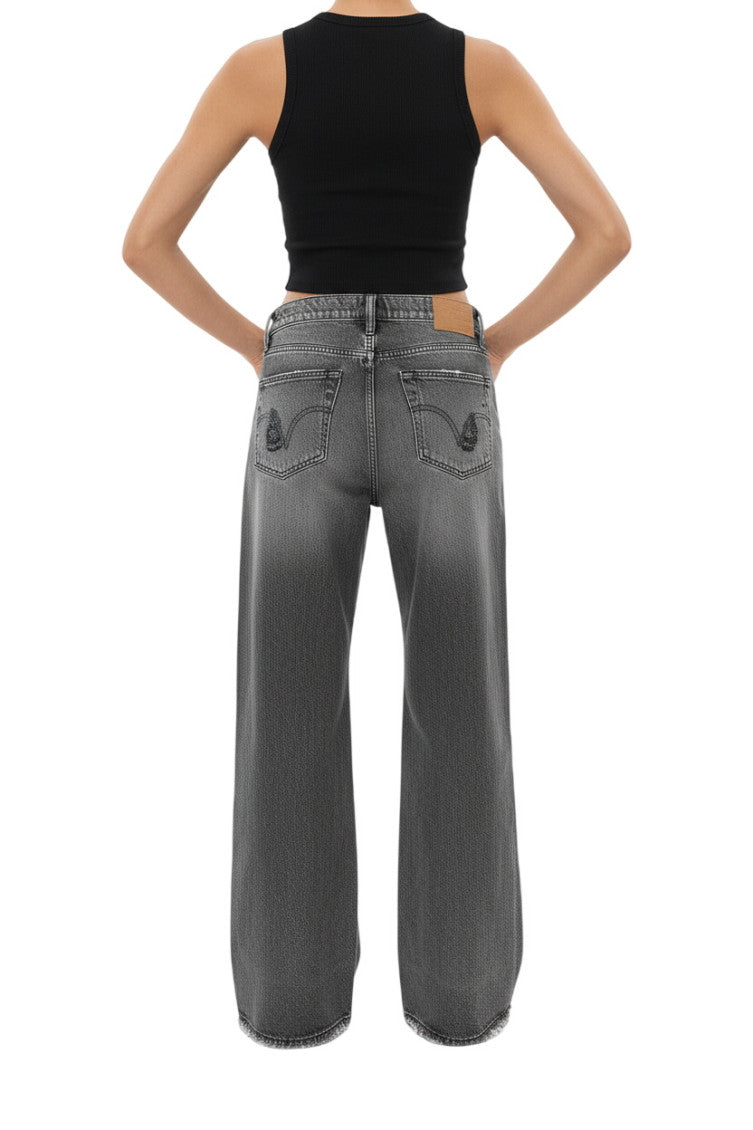 Grey Relaxed Low Rise Jeans 2