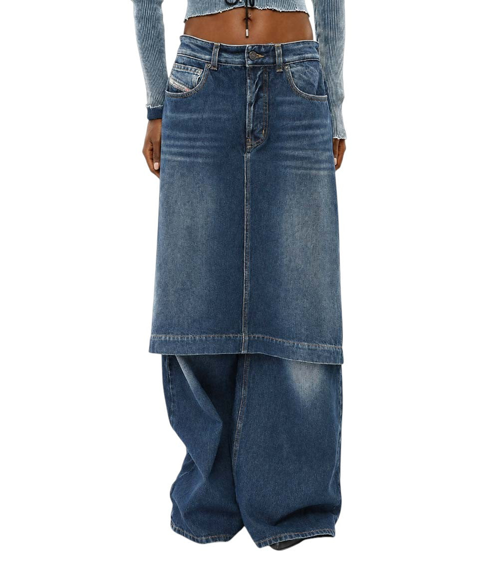 Blue Loose Low Rise Jeans 1