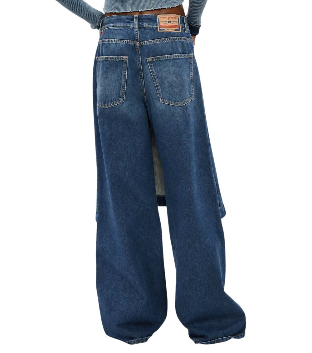 Blue Loose Low Rise Jeans 2