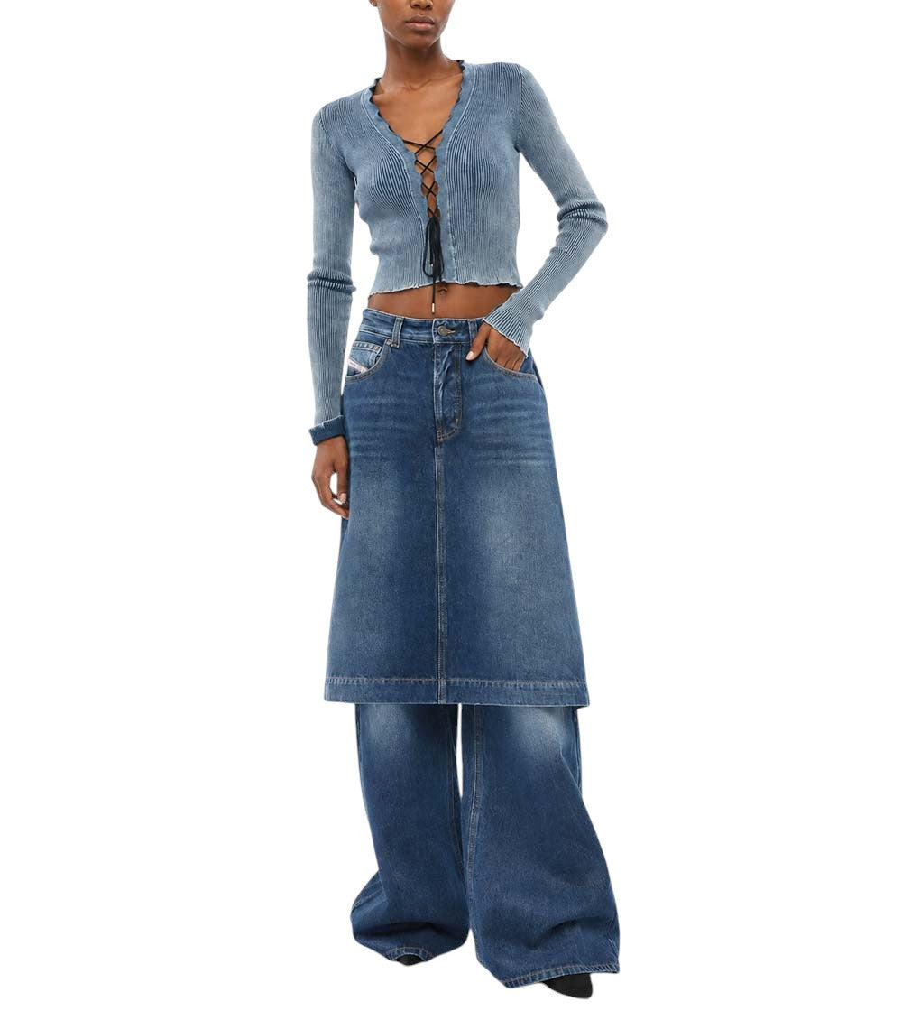 Blue Loose Low Rise Jeans 4