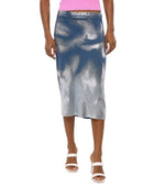 Blue Calf Length Skirt 1