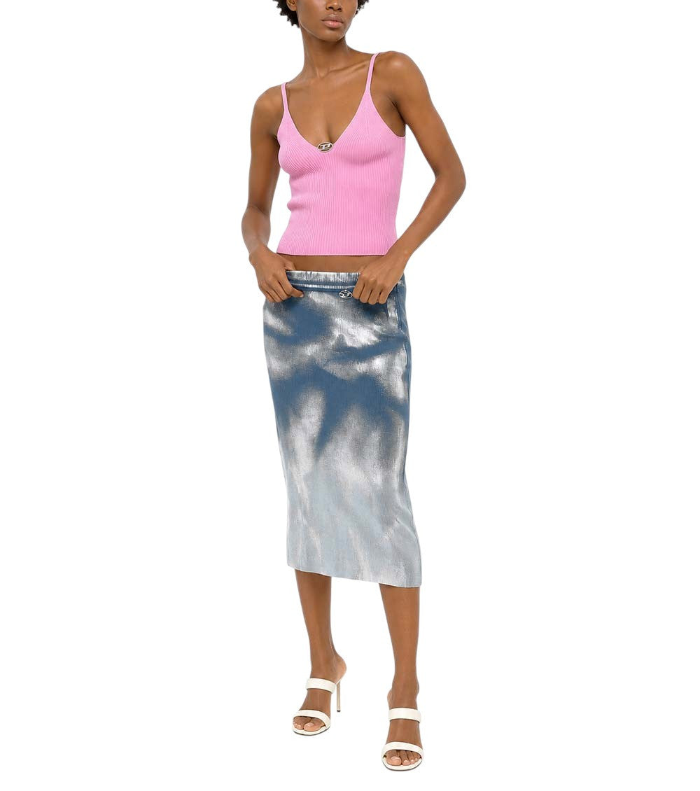 Blue Calf Length Skirt 4