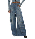 Blue Loose Low Rise Jeans 1