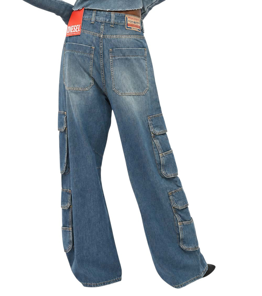 Blue Loose Low Rise Jeans 3