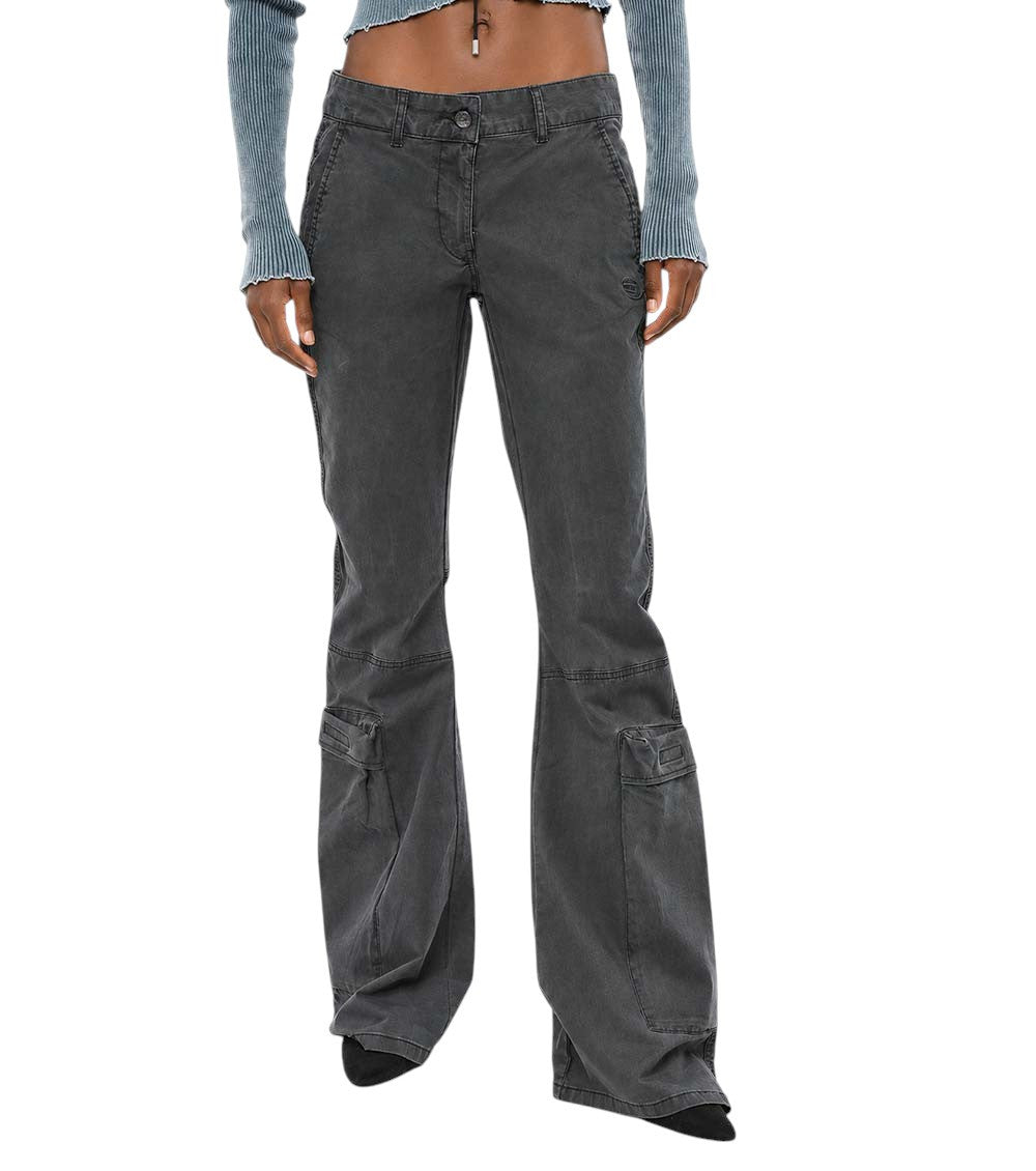 Black Bootcut Cargos Pants 1