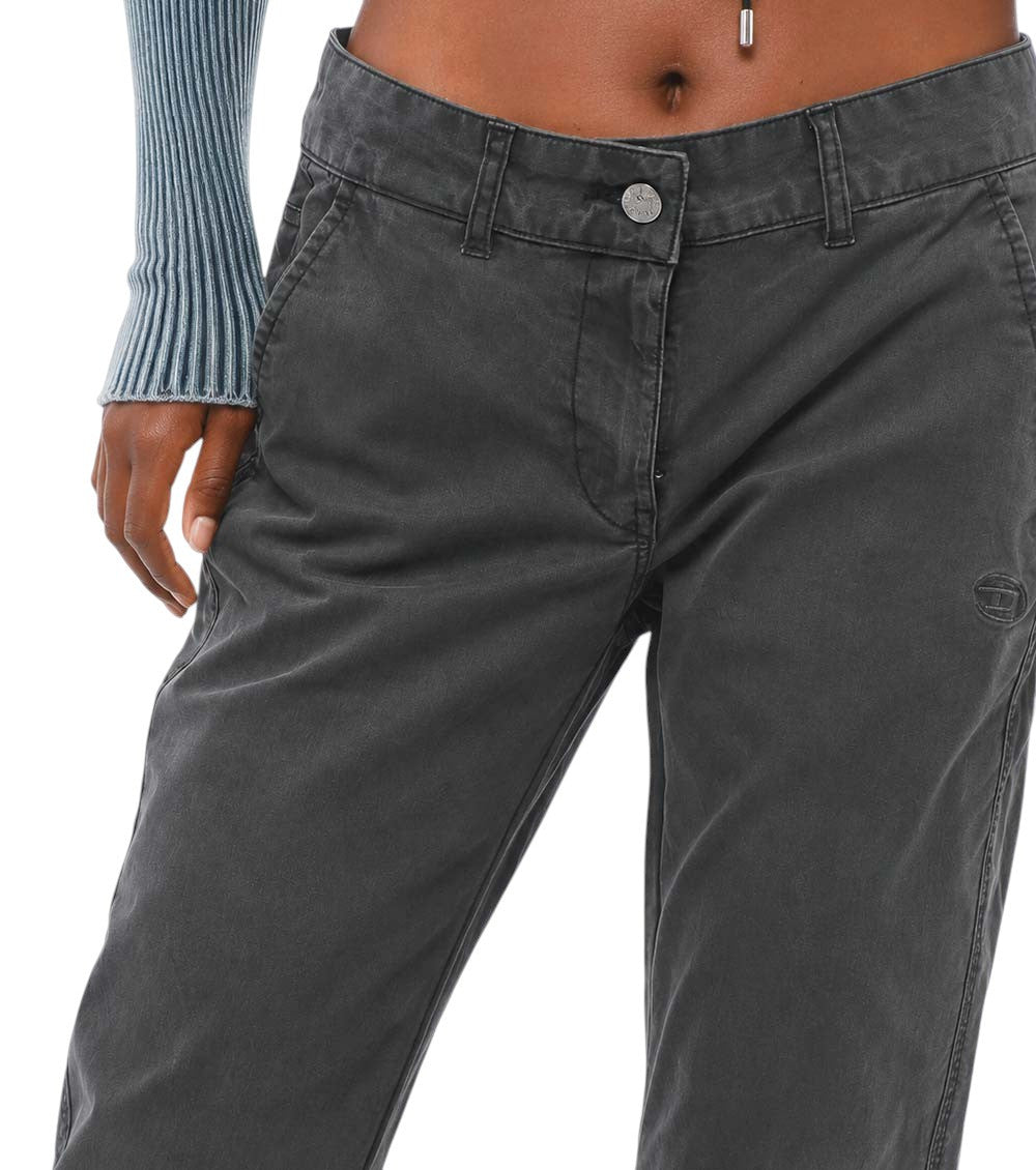 Black Bootcut Cargos Pants 4