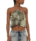 Green Animal Print Top 1