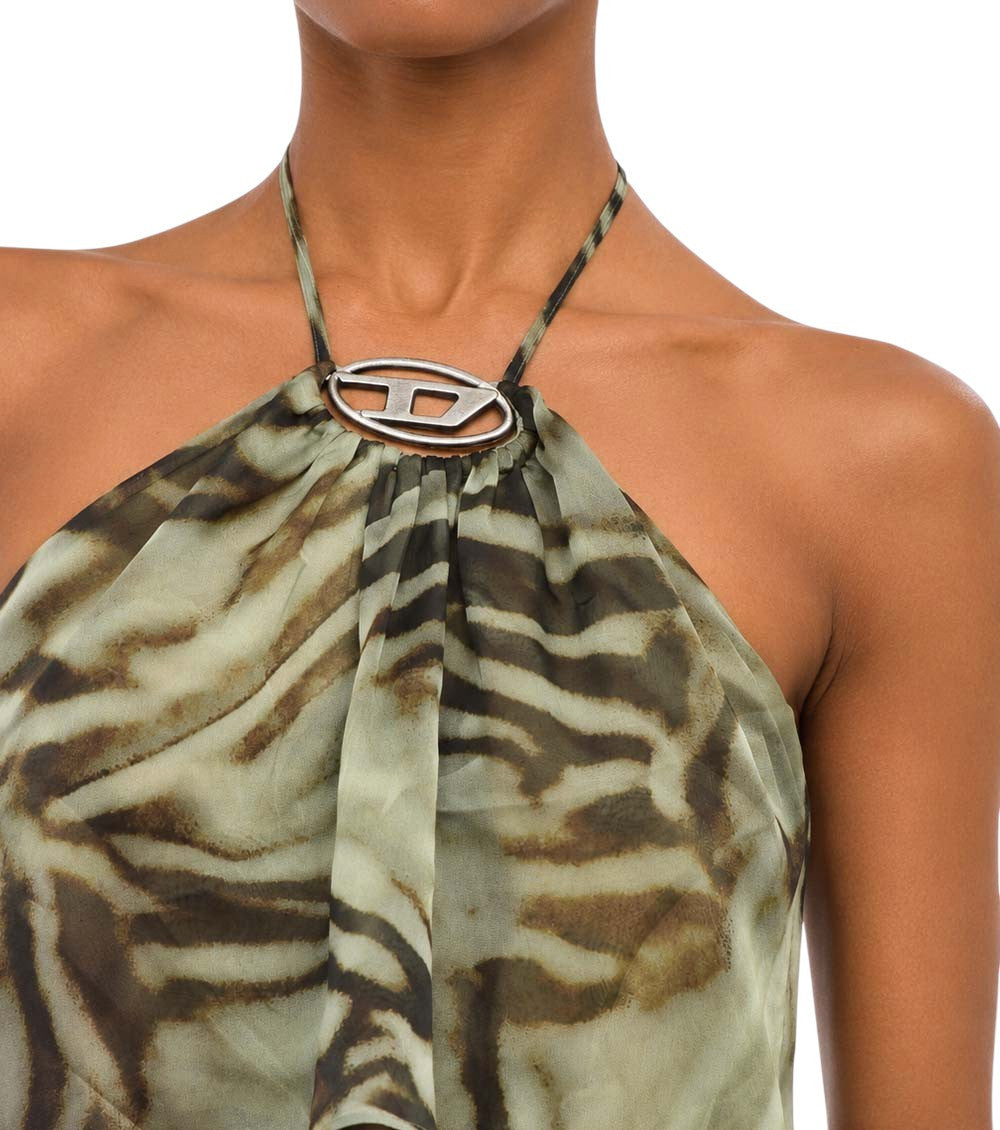 Green Animal Print Top 3