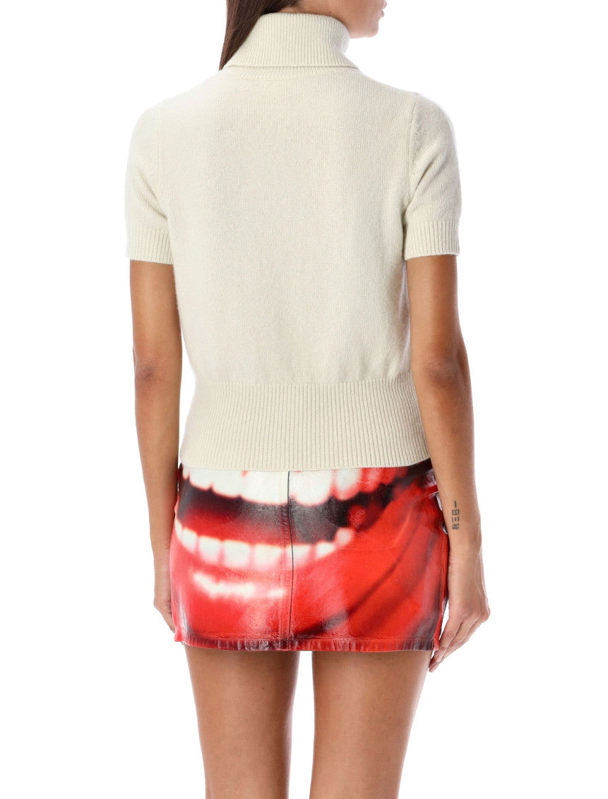 White Turtle Neck Sweater 2