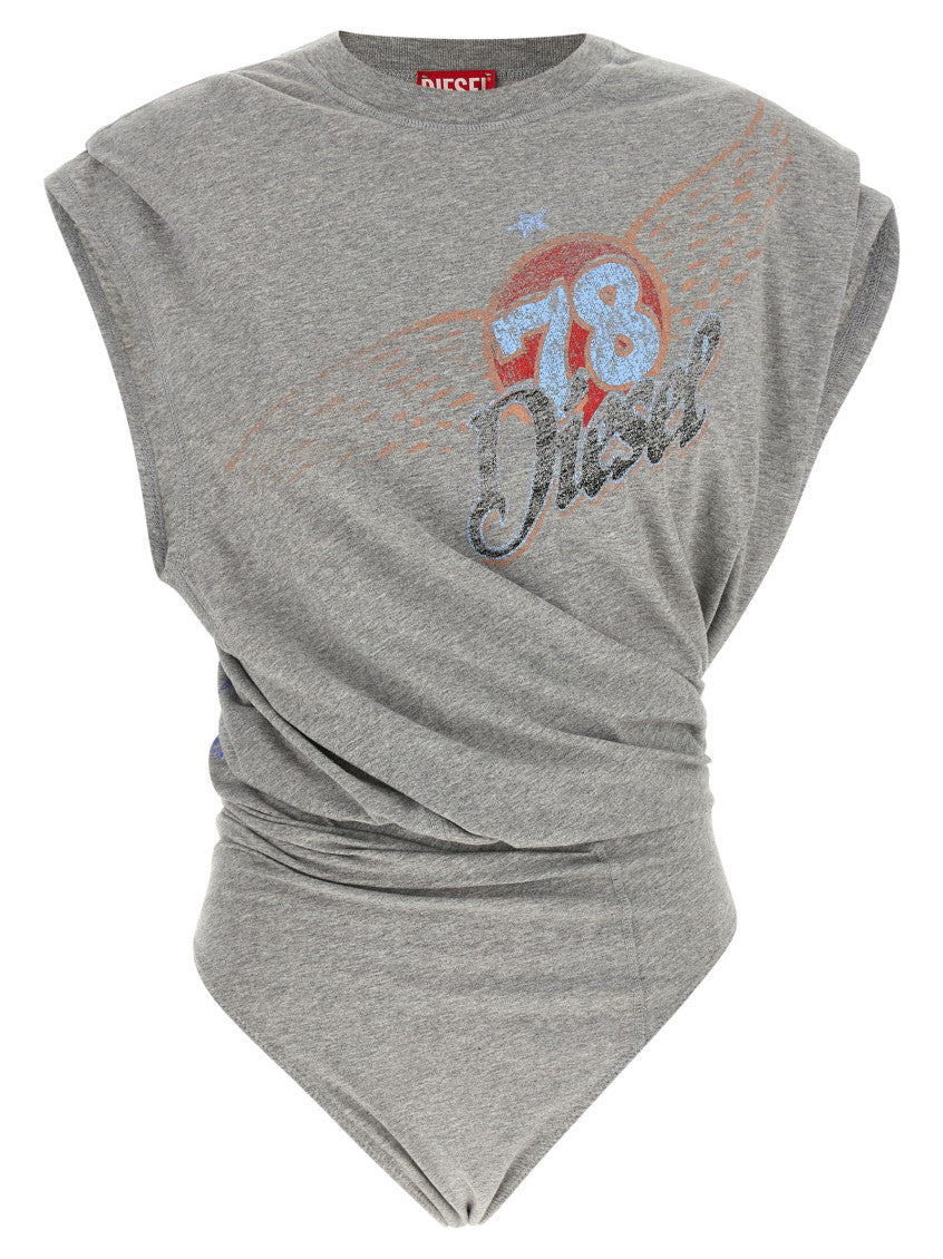 Grey Graphic Top 1