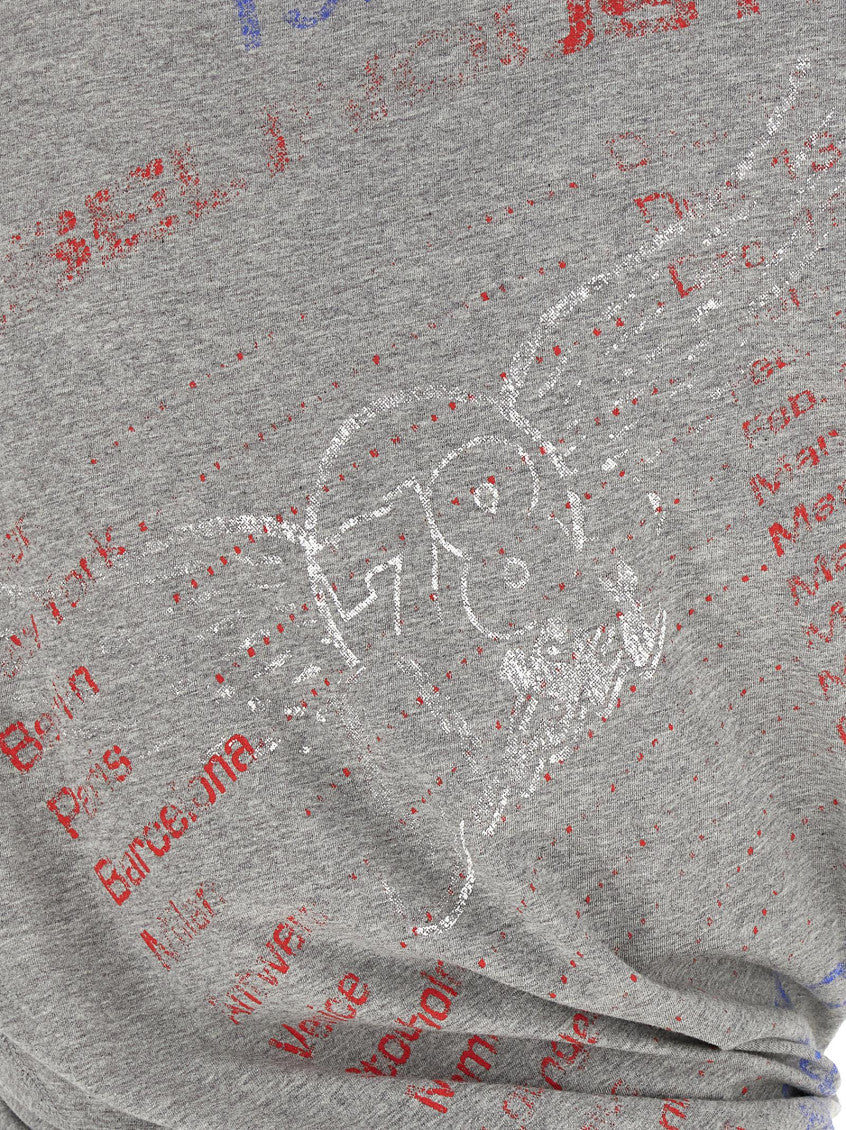 Grey Graphic Top 4